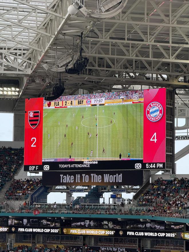 官方：世俱杯弗拉門戈對拜仁現(xiàn)場觀眾達60914人