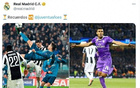 皇馬C羅倒鉤，胖虎慶祝，期待明晨尤文對決。