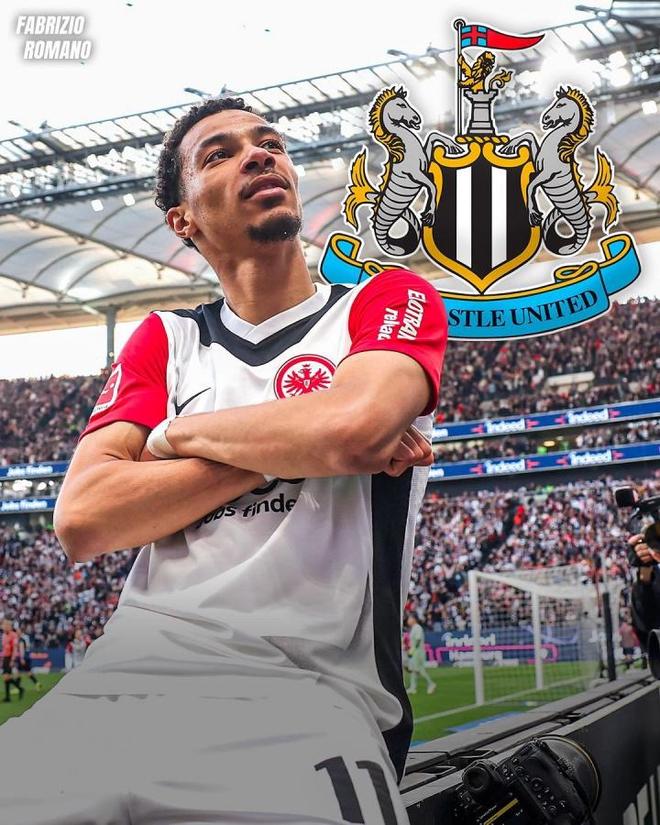 紐卡7000萬歐報價法鷹前鋒埃基蒂克，替代伊薩克。