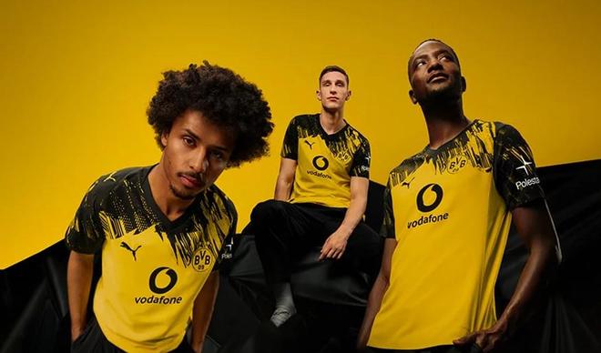 多特新季主場球衣，黃黑設計，動感十足