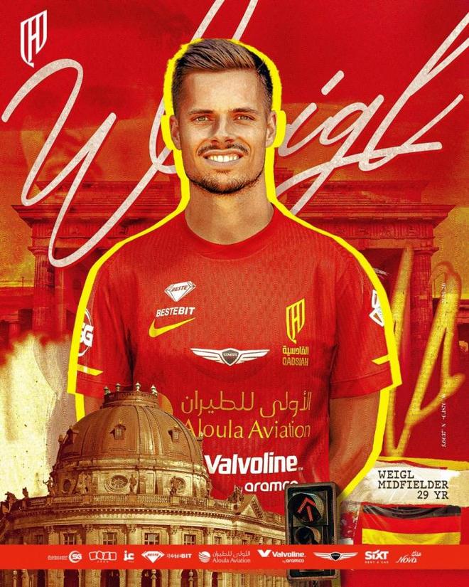 官方簽約：庫迪西亞引進門興中場魏格爾